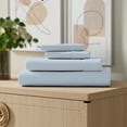 thumbnail image 2 of Color sense King Blue Brushed Cool & Crisp Cotton Blend Percale 4-Piece Bedsheet Set, 2 of 4