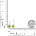 thumbnail image 6 of Gem Stone King 14K Yellow Gold Green Peridot and Lab Grown Diamond Dangle Earrings for Women | 3.33 Cttw | Gemstone August Birthstone | Heart Shape 8MM, 6 of 6