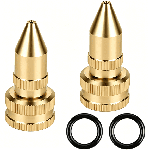 ACDANC 2Pcs 181331 Adjustable Sprayer Nozzle with Gaskets,All Brass Sprayer Nozzle Tips Compatible with Roundup,Smith,Field King,Scotts,For Backpack&Handheld Sprayers