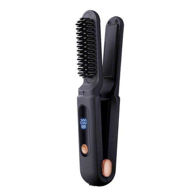 Cordless Hair Straightening Comb for Travel Portable Lightweight Hair Flat Iron for Home/Travel
