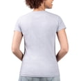thumbnail image 2 of Women's G-III 4Her by Carl Banks Heather Gray Houston Astros Flowers Graphic Fitted V-Neck T-Shirt, 2 of 2