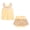 Backless Yellow, variant on LittleSpring Toddler Girl Summer Outfits Backless Floral Tank Top and Shorts 2 Pcs Clothes Set White 3T