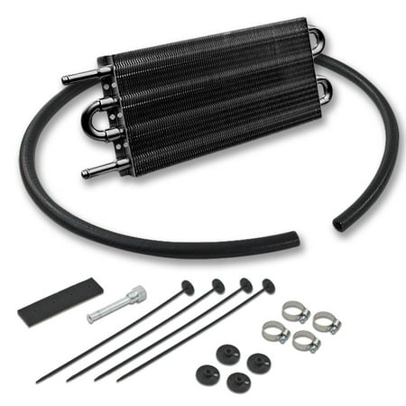 - Universal Aluminum Transmission Oil Cooler - Black