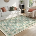 thumbnail image 3 of SUNDEREY 5'x7' Vintage Floral Area Rugs for Living Room, Washable Large Boho Area Rugs for Bedroom, Soft Non-Slip Thin William Morris Botanical Rug for Dining Room Home,Beige, 3 of 11