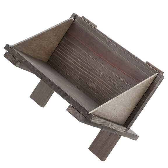 Hemoton Baby Wooden Manger For Jesus Birth Scene For Christmas Village Nativity And Religious Decorations Traditional Holiday Decor