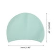 thumbnail image 4 of Unique Bargains 1 Pc Silicone Waterproof Embossed Swim Cap Light Green, 4 of 5