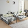thumbnail image 6 of Ktaxon Metal Twin over Twin Bunk Bed with 2 Drawer & 2 Ladders for Bedroom, Gray, 6 of 7