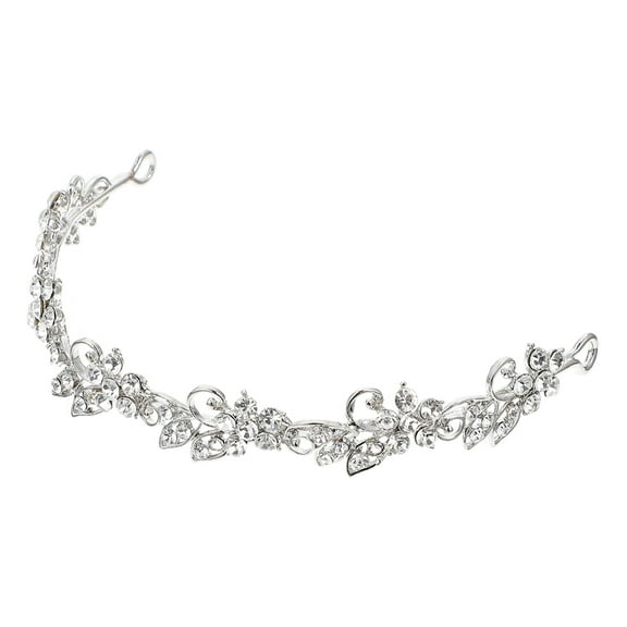 KONTONTY 1Pcs Bridal Headband Hair Piece with Rhinestone for Wedding Bride