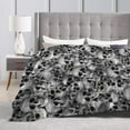 thumbnail image 5 of Halloween Skeleton Blanket Fleece Throw Blanket Super Soft Flannel Throw Blanket Lightweight Fluffy Plush Fuzzy Cozy Thickened Soft Sofa Bed Blanket for Bedding Sofa and Travel 60"x50", 5 of 7