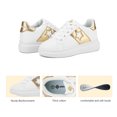 thumbnail image 3 of DREAM PAIRS Children Sports Shoes Kids Boys Girls Running Sneakers Athletic Shoe HL19009K WHITE/GOLD Size 11, 3 of 3
