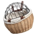 thumbnail image 1 of Greeniant Cesta de mimbre para bicicleta de alta resistencia, profesional, práctica, de gran capacidad, transportador de mascotas, cesta delantera para Ciclismo color miel Greeniant OD014421-02, 1 of 6