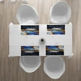 thumbnail image 3 of Ambesonne Ocean Place Mats Set of 4, Full Moon Dark Clouds, Standard Size, Blue Orange Black, 3 of 4