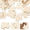 thumbnail image 3 of 100 piezas de rompecabezas en blanco, rompecabezas de madera sin terminar para colorear, para niños., 3 of 7