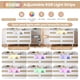 thumbnail image 5 of ChaoLink Cómoda de ratán moderna para dormitorio, cómoda con luces LED y estación de carga, cómodas y cajoneras de madera con 6 cajones, soporte para TV para armario y sala, 5 of 7