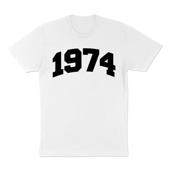 1974 College Style Shirt Unisex Large White