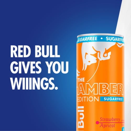 Red Bull Amber Edition Sugar Free Strawberry Apricot Energy Drink ...