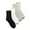 Grey Heather/Beige/Black, variant on Joyspun Scallop Edge Dress Crew Socks for Women, Sizes 4-10, 4-Pack