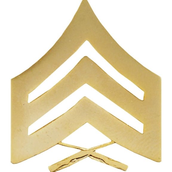 Eagle Emblems P10225 Rank - USMC, E5, Sergeant - Gold - 0.88 in. Wide