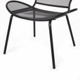 thumbnail image 3 of Kreighton Modern Outdoor Iron Club Chair, Set of 2, Matte Black, 3 of 9