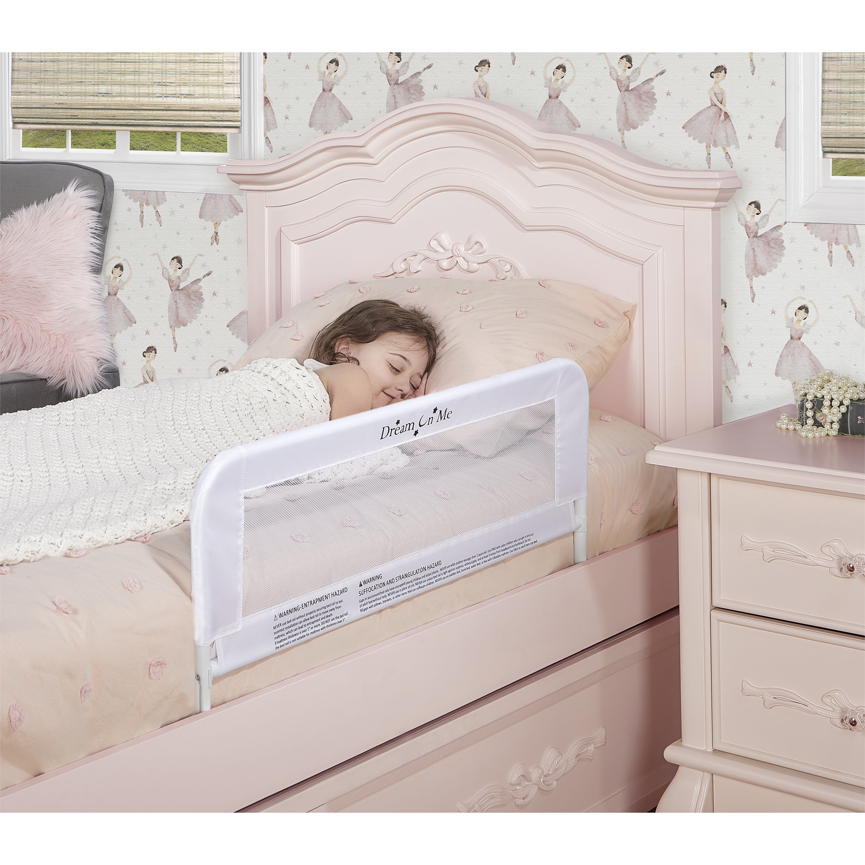 Dream On Me Secure Bed Rail Guard, White
