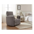 thumbnail image 5 of Pemberly Row Contemporary Fabric Swivel Glider Recliner in Gray, 5 of 10