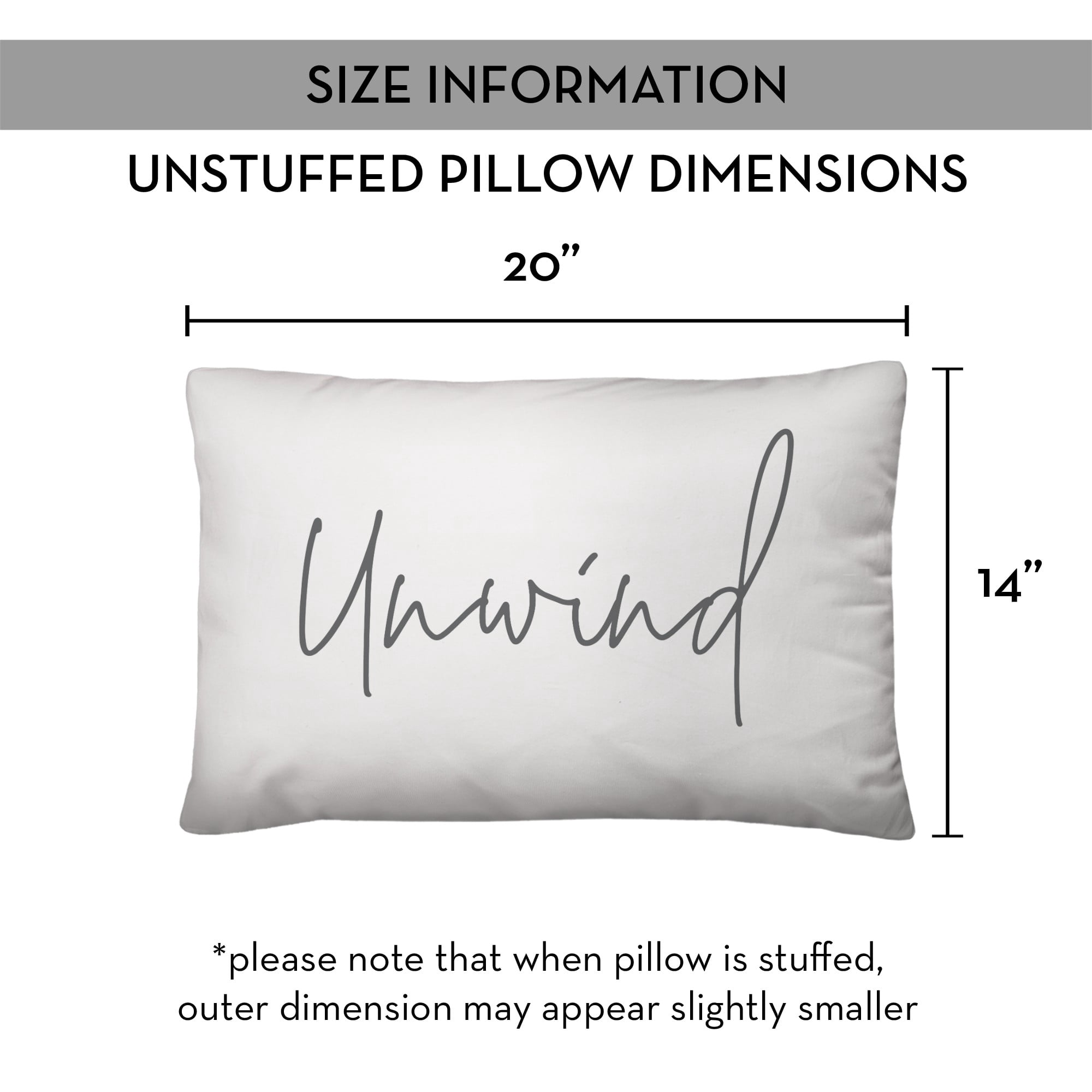 Creative Products Unwind Script White and Grey 14x20 Indoor / Outdoor Pillow