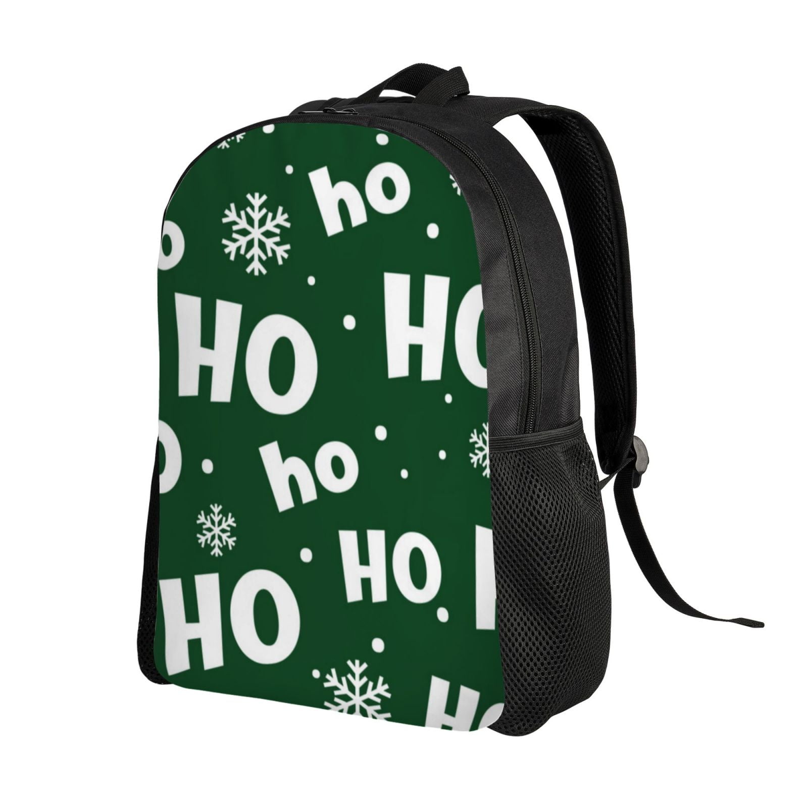 Xecao Ho Ho Ho A Print School Backpack with Laptop Compartment Small Travel Laptop Backpack for Women Men Waterproof College Backpack Simple School Bag