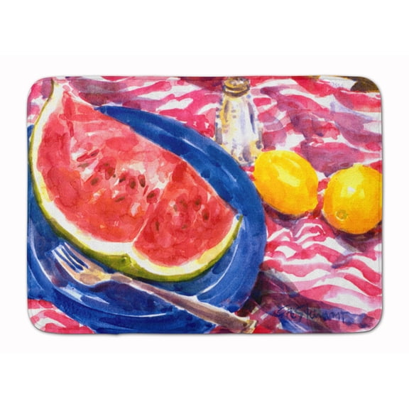 Carolines Treasures 6028RUG Watermelon Machine Washable Memory Foam Mat 19 X 27" multicolor