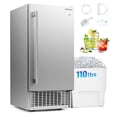 thumbnail image 1 of Costway Freestanding Ice Maker, 110 lbs/24H Undercounter/ Ice Machine with 25 lbs Capacity Silver, 1 of 10