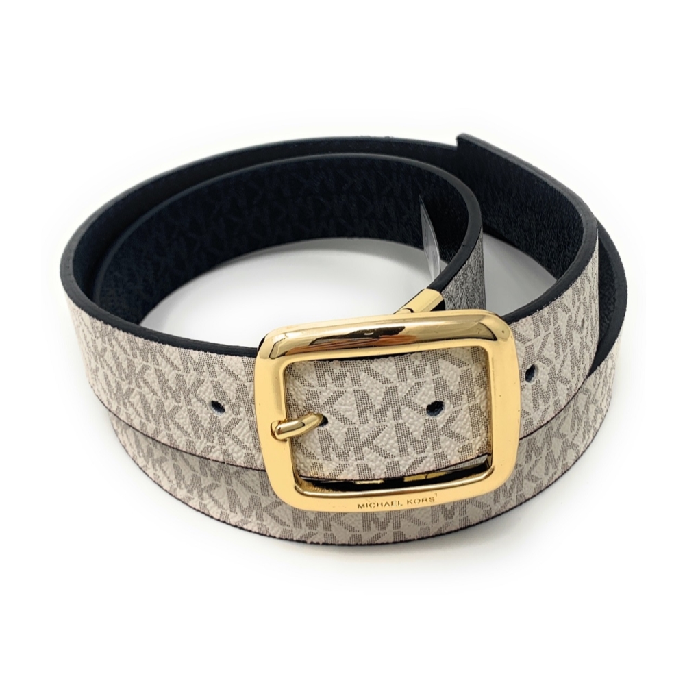 Ubuy Womens Mk Belt Michael Kors Reversible Leather Belt Vanilla