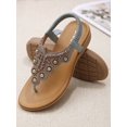 thumbnail image 3 of Sandalias Cuña Vestir Tanga Rhinestone Bohemio para Mujer, 3 of 9