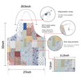 thumbnail image 7 of Pioneer Flower Floral Print Pattern Apron-Garden Aprons for Women with Pockets-Cotton Linen Waterproof Kitchen Cooking Gardening Aprons Adjustable for Kitchen,Cooking,BBQ and Salon 33x27 Inch, 7 of 7