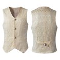 thumbnail image 1 of Men Fashion Punk Jacket Vintage Overcoat Outwear Button Tailcoat Vest Coat, 1 of 5