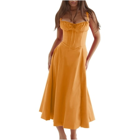 Dress for Women Off Shoulder Sleeveless Dress Princess Dress Off The Shoulder Tops