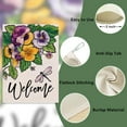 thumbnail image 3 of Welcome Spring Pansy Decorative House Flag, Floral Flowers Dragonfly Garden Yard Outside Decorations, Summer Seasonal Outdoor Large Burlap Home Decor Double Sided 28 x 40, 3 of 6