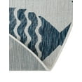 thumbnail image 6 of Unique Loom Outdoor Coastal Collection Area Rug - Pesci (6' 1" Round Navy Blue/Ivory), 6 of 6