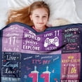 thumbnail image 4 of 11th Birthday Presents for Girls Throw Blanket 50"x60" 11 Year Old Girl Birthday Present Soft Blanket for Couch Bed 11th Birthday Decorations for Girls Best Teenage Girl Presents, 4 of 6