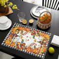 thumbnail image 2 of Pumpkin Leaves Fall Placemats Set of 4,12x18Inch Plaid Place Mats for Fall Home Decorations,Autumn Thanksgiving Pumpkin Placemats,Kitchen Dining Table Place Mats Set of 4 for Falls Decorations, 2 of 8