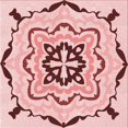 thumbnail image 1 of Ahgly Tapis d'Intérieur Lavable en Machine Carré Transitionnel Rouge Clair Rose, 5 Pieds Carré, 1 of 7