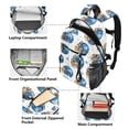 thumbnail image 5 of JIALIOU 14" Laptop Backpack Waterproof Airline Approved Stylish Casual Daypack for Travel Business College Work, Football Helmet with Star, 5 of 8