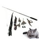 thumbnail image 2 of BRIGHTFUFU 6 unids de burlas telescópicas Stick Creative Teaser Suministro de burlas de burlas divertidas Varita con 5pcs cabeza de pluma para mascotas gatito gato (negro), 2 of 8