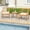 White, variant on Costway 3 Pieces Acacia Wood Patio Bistro Set Outdoor Conversation Set with Cushions Off White