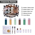 thumbnail image 4 of Cute Makeup Bag Travel Cosmetic Bag Organizer Toiletry Bag Make up Bags with Compartments Pouch Purse for Women & Men, Black Checkerboard, 4 of 7