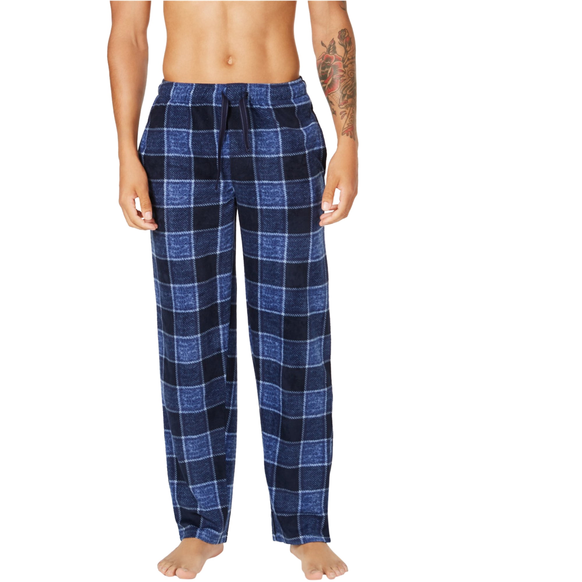 Perry Ellis - Perry Ellis Mens Large Plaid Pajama Lounge Pants, Blue ...