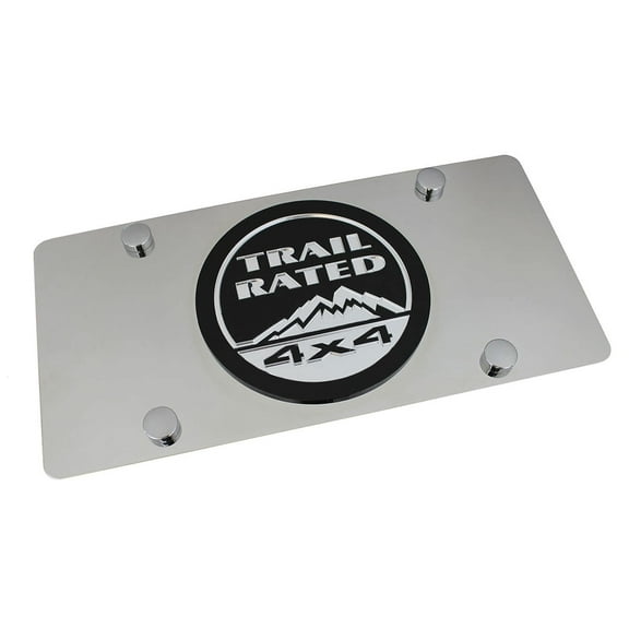 Jeep Trail Rated Logo License Plate (Chrome)