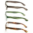 thumbnail image 3 of 3 Pairs Men Women Bold Thick Reading Glasses 2 Tone Mica Marble - Fashion Reader ZT107 +1.25, 3 of 5