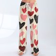thumbnail image 6 of Women's Drawstring Valentine's Day Printed Casual Pants, Elastic Waist Lounge Pants for Women, Holiday Themed Sleepwear Pajama Pants, Comfortable Fit,Red,XL, 6 of 7