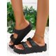 thumbnail image 1 of Summer Fashionable Lightweight & Comfortable Slip-on Sandals With Buckle For Women, Non-slip & Wear-resistant, Ideal For Home Use, 1 of 5