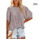 thumbnail image 5 of Sonducket Cuello Camisa de media manga Jersey Flor Blusa elegante Cumpleaños Baile Verano Primavera Ropa Tops Accesorios Prendas para la parte del cuerpo Rosado XXL, 5 of 5