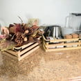 thumbnail image 3 of Admired By Nature 2pcs Rustic Small Wooden Crates, Gift Basket, Storage Organizer, Farmhouse Style Decor, Wood Storage Crates Container For Home Décor, 3 of 4